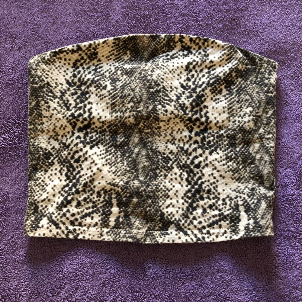 Urban Outfitters Snakeskin Crop Top - Picture 3 of 5